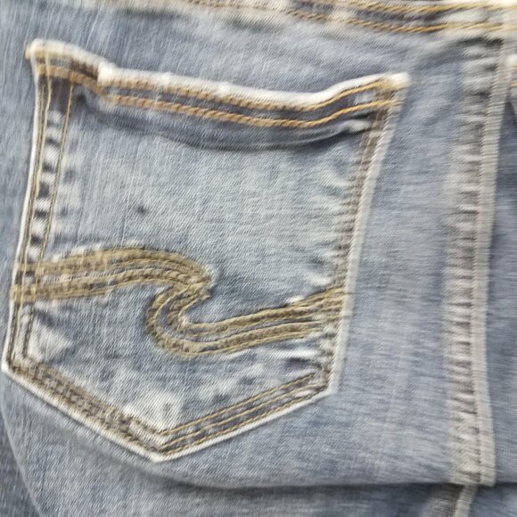 Silver Jeans Co Blue Womens W30 L31 Elyse Slim Boot Cut Indigo L03601EGX357 - Picture 5 of 7